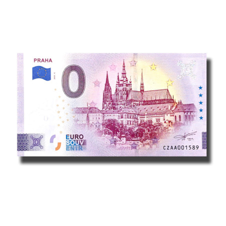 0 Euro Souvenir Banknote Praha Czech CZAA 2025-6
